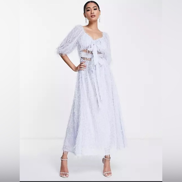 ASOS Dresses & Skirts - ASOS Design Fluffy Cut Out Midi Dress